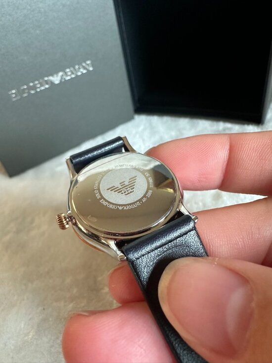 NWT! Emporio Armani AR2066 Alpha XSmall Ladies Watch With Navy Dial